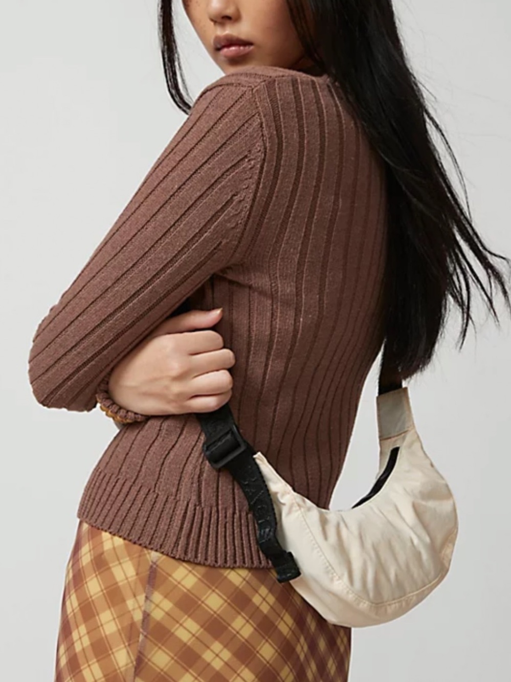 Baggu mini crescent bag- ivory